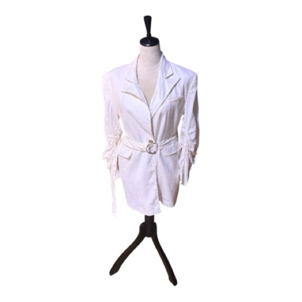 Rare Derek Lam 10 Crosby Prototype Linen Blazer Dress / Belted Jacket